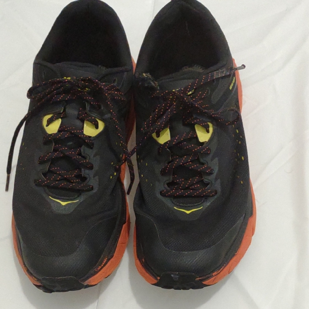 Hoka Black and Orange Running Shoes